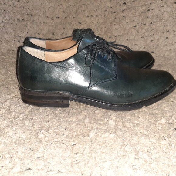 A.S. 98 Oxfords-Black Leather Lace Up-Pointed Toe-Size 37-Excellent - Picture 5 of 9